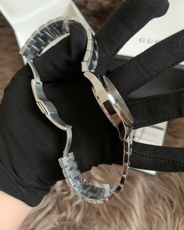 GUCCI Quartz watch/Analog/Stainless steel/BEG/SLV/SS/126.4