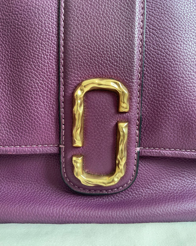Preloved Authentic Marc Jacobs Interlock Saddle Bag in Plum