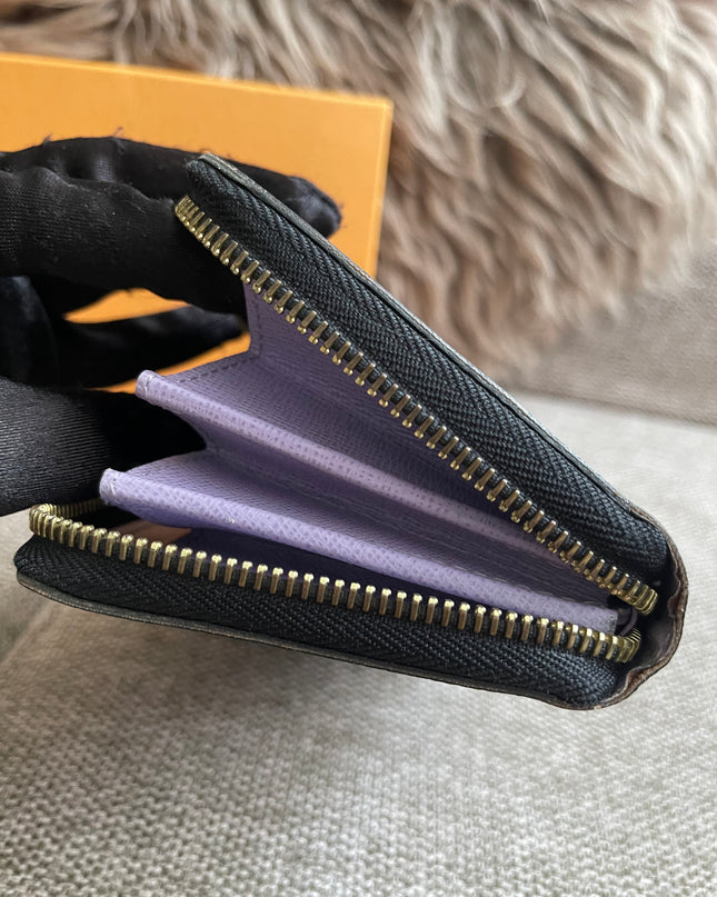 Preloved Authentic Louis Vuitton Zippy Wallet – Multicolor Monogram Black (Murakami) with Box