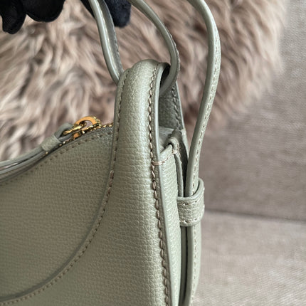 Preloved Authentic Polène Numéro Un Nano – Sage Green Textured Leather
