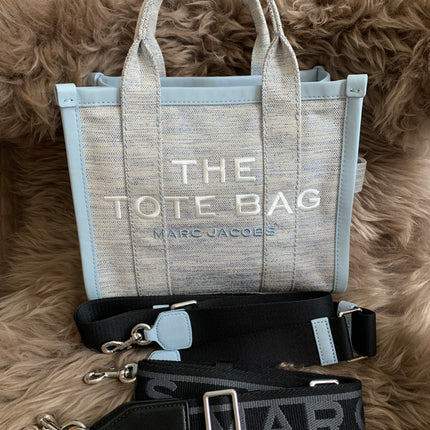MARC JACOBS 
Canvas Small Summer Tote Bag Blue