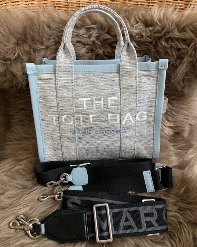 MARC JACOBS 
Canvas Small Summer Tote Bag Blue