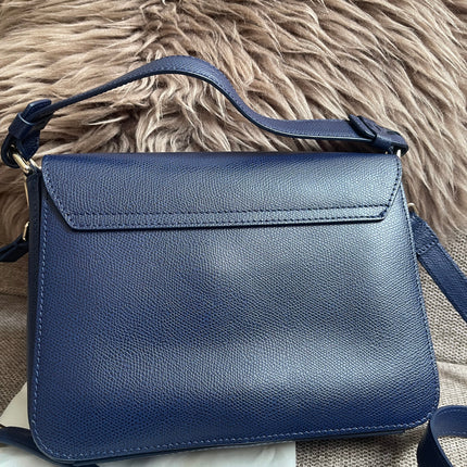 Preloved Authentic Furla Metropolis Small Shoulder Bag Navy Blue