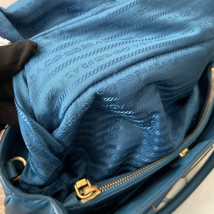 Preloved Authentic Prada Light Blue Galleria Tote Bag
