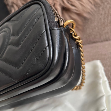 Preloved Authentic Gucci GG Marmont Mini Chain Bag – Black