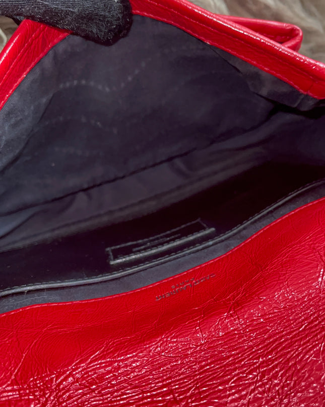Preloved Authentic Saint Laurent Niki Baby Shoulder Bag — Red