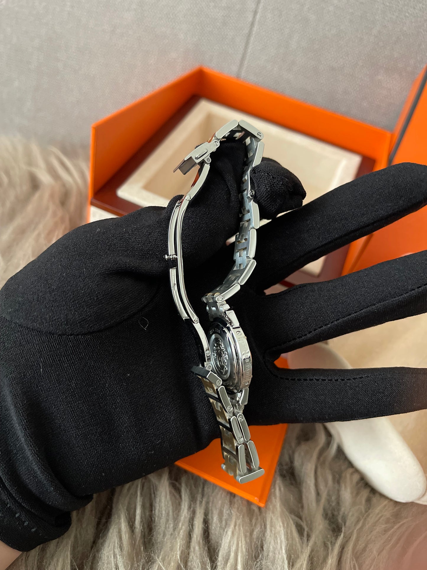 Preloved Authentic Hermès Clipper Watch 2 tone