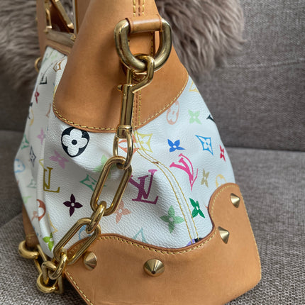 Preloved Authentic Louis Vuitton Monogram Multicolore Judy MM – White