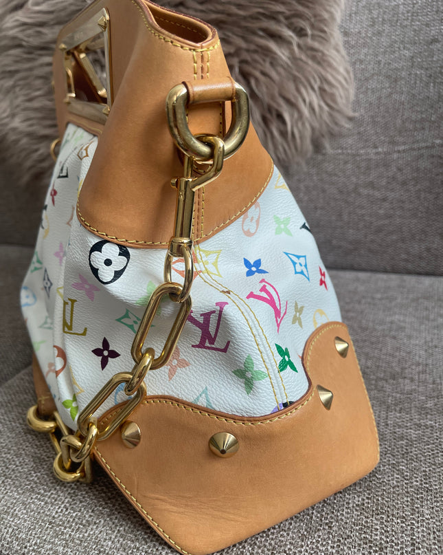 Preloved Authentic Louis Vuitton Monogram Multicolore Judy MM – White
