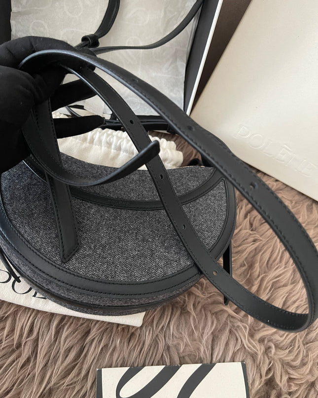 Preloved Authentic Polène Numéro Dix Grained Black Edition Calfskin