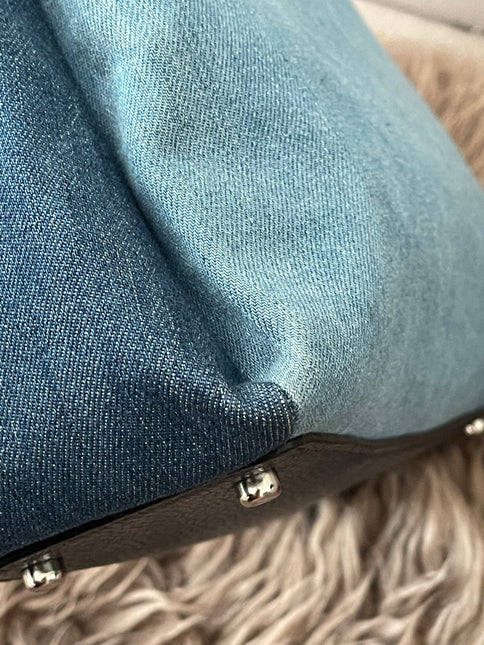 Authentic Preloved Coach Mini Lillie Carryall (Denim Multi)