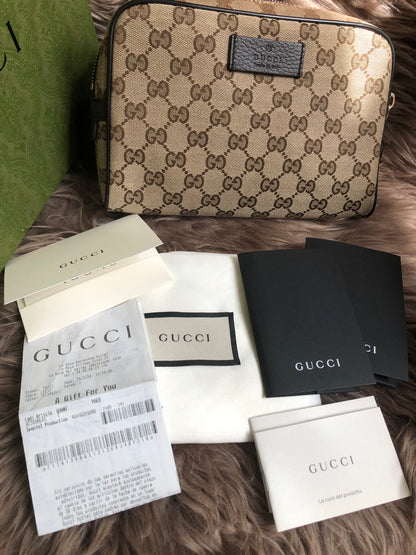 Preloved Gucci Waist Belt Bag GG Canvas