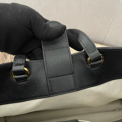 Preloved Authentic Rank A Gucci Horsebit 1955 tote bag in black leather