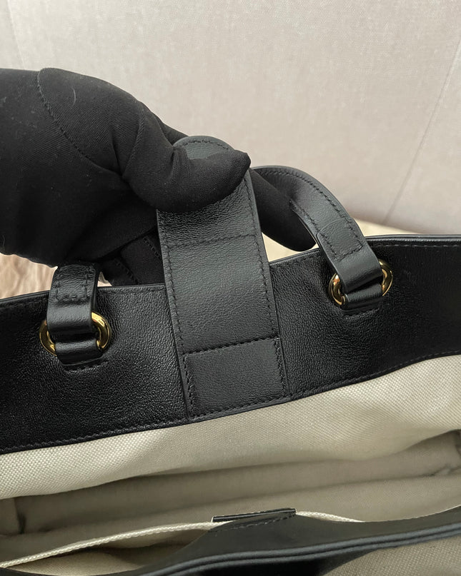 Preloved Authentic Rank A Gucci Horsebit 1955 tote bag in black leather
