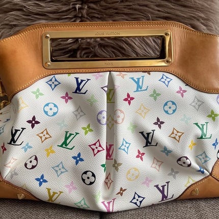 Preloved Authentic Louis Vuitton Monogram Multicolore Judy MM – White