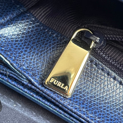 Preloved Authentic Furla Metropolis Small Shoulder Bag Navy Blue