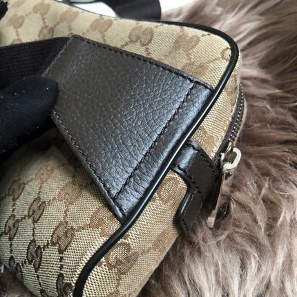 Preloved Gucci Waist Belt Bag GG Canvas