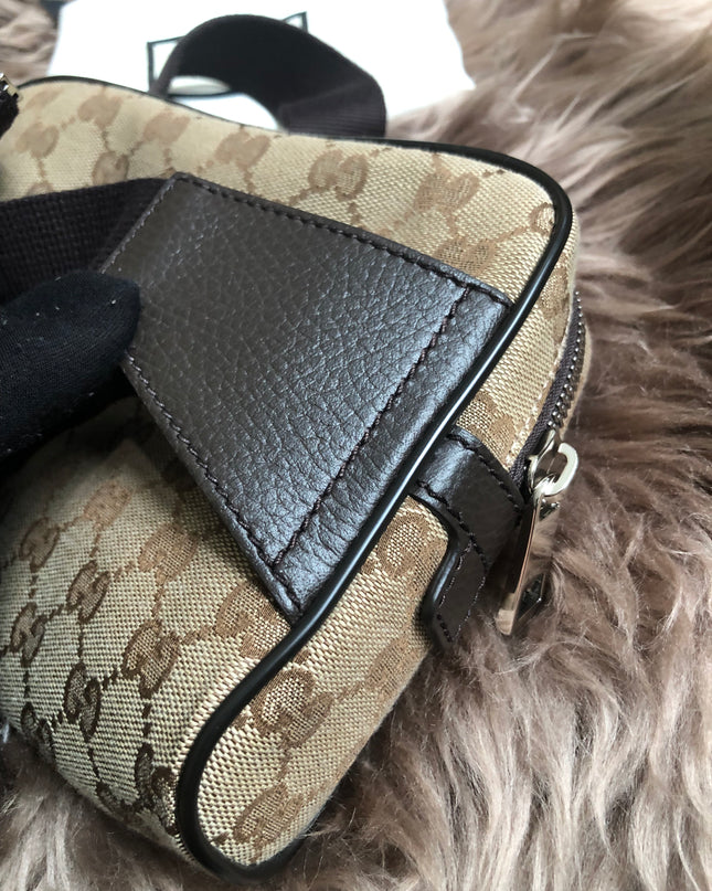 Preloved Gucci Waist Belt Bag GG Canvas