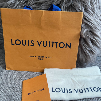 Preloved Authentic Louis Vuitton Monogram Giant Crafty Double Zip Pochette — Creme Caramel