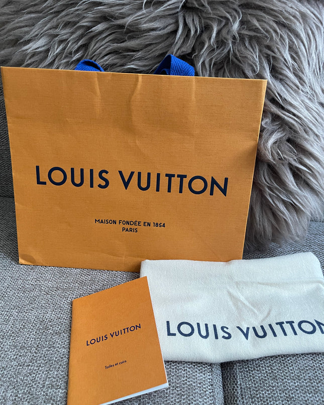 Preloved Authentic Louis Vuitton Monogram Giant Crafty Double Zip Pochette — Creme Caramel