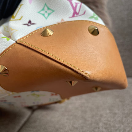 Preloved Authentic Louis Vuitton Monogram Multicolore Judy MM – White