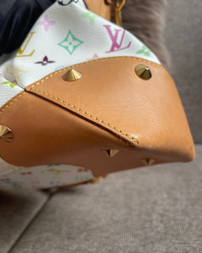 Preloved Authentic Louis Vuitton Monogram Multicolore Judy MM – White