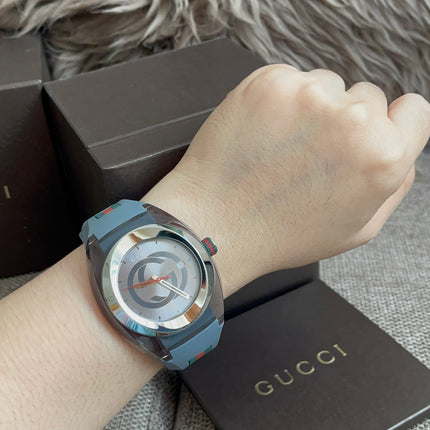 Preoved Authentic Gucci Sync Watch Grey Full Set with Box