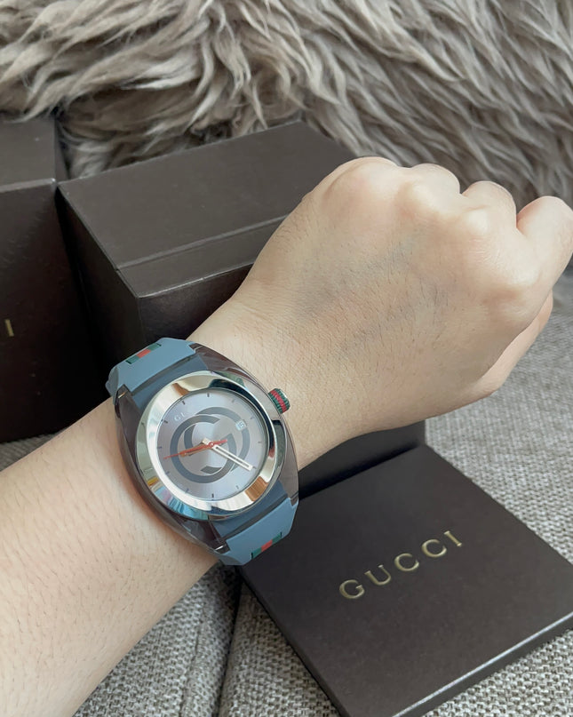Preoved Authentic Gucci Sync Watch Grey Full Set with Box