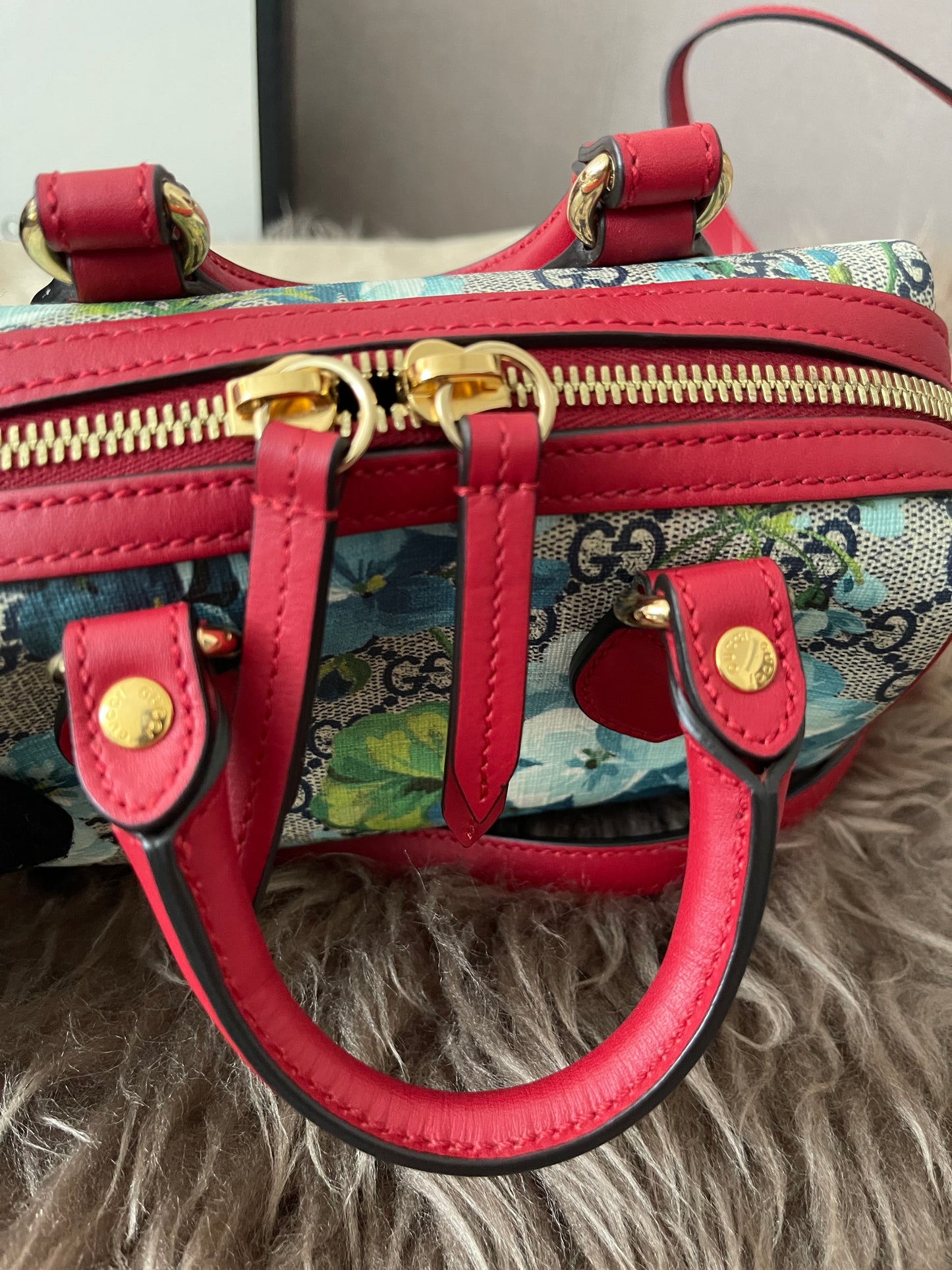 Preloved Authentic Gucci GG Blooms Mini Boston Bag