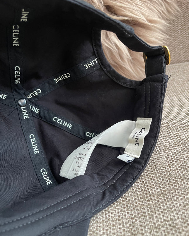 Preloved AuthenticCeline Embroidered Logo Baseball Cap – Black