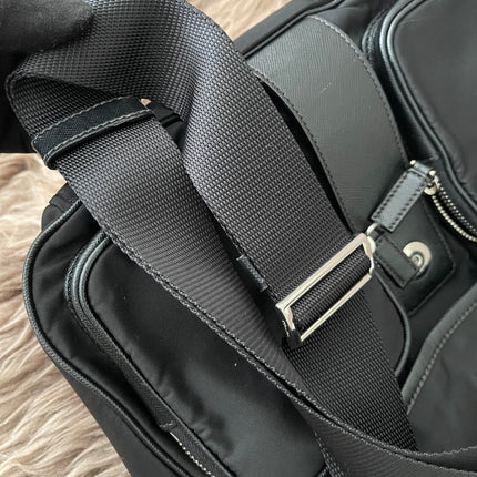 Preloved Authentic  Prada Tessuto Nylon and Saffiano Leather Messenger Bag