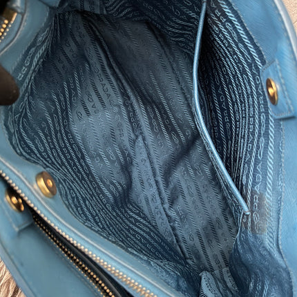 Preloved Authentic Prada Light Blue Galleria Tote Bag