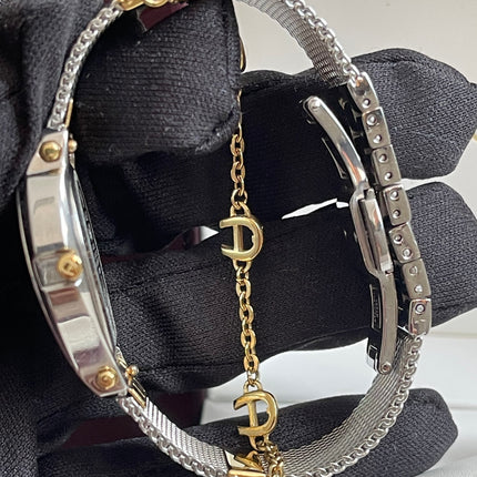 Preloved Authentic Aigner Pavia Ladies Watch - Two-Tone Stainless Steel, Mesh Bracelet