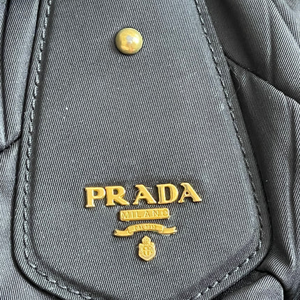 Preloved Authentic Prada Quilted Nylon Tessuto Bomber Bag – Black