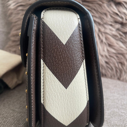 Preloved Authentic Gucci GG Supreme Canvas Leather and Python Medium Bamboo 1947 Top Handle Bag