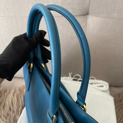 Preloved Authentic Prada Light Blue Galleria Tote Bag