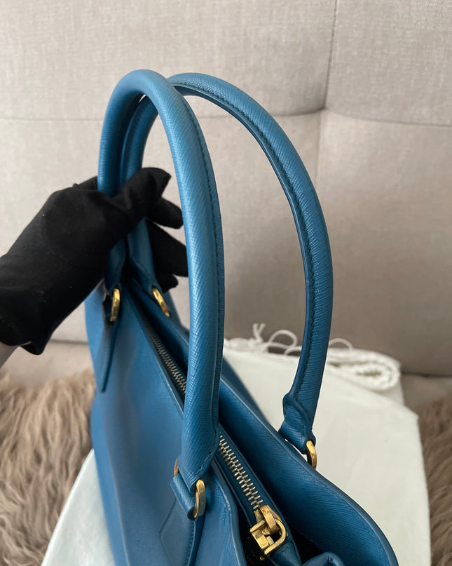 Preloved Authentic Prada Light Blue Galleria Tote Bag