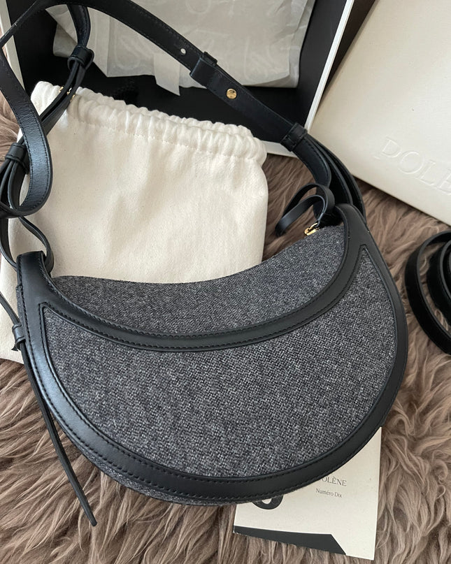 Preloved Authentic Polène Numéro Dix Grained Black Edition Calfskin