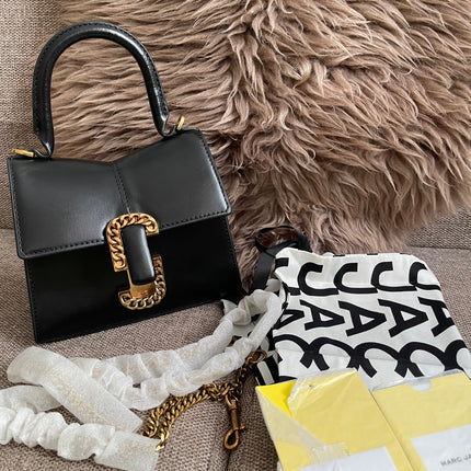 Preloved Authentic Marc Jacobs The St. Marc Top Handle Bag in Black — Brand New