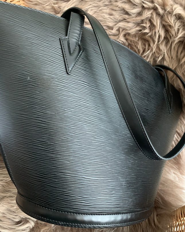 Louis Vuitton Black Epi Leather Saint Jacques PM Tote