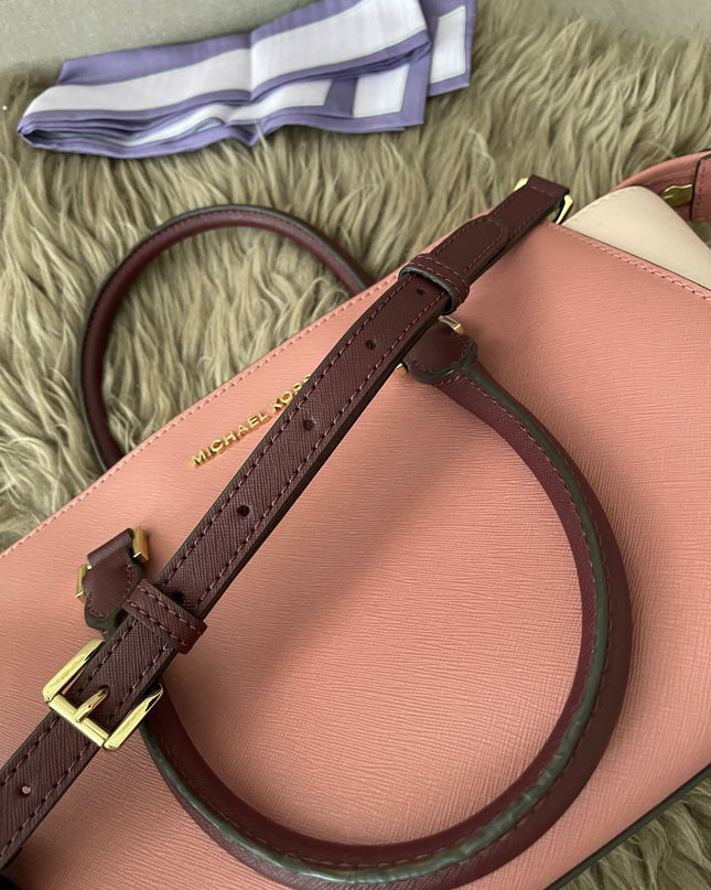 Preloved Authentic Michael Kors Selma Saffiano Leather Medium Satchel