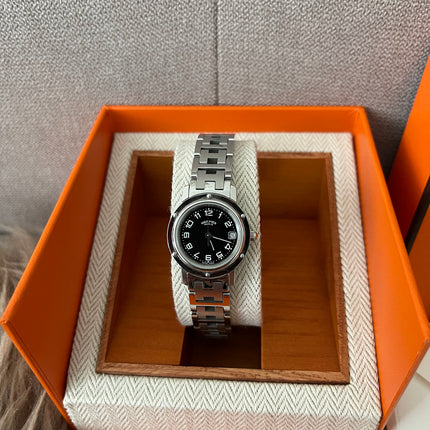 Preloved Authentic Hermes Stainless Steel Clipper 24mm Watch