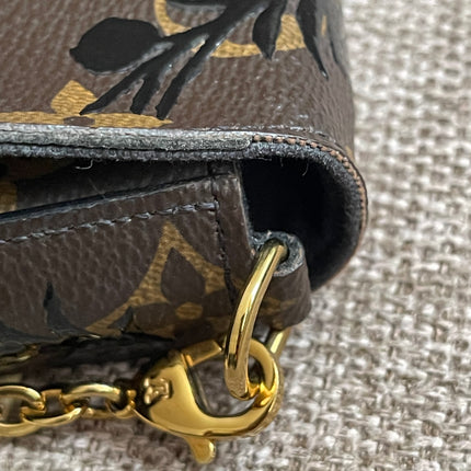 Preloved Authentic LV Félicie Pochette – Limited Edition Floral Jacquard Canvas