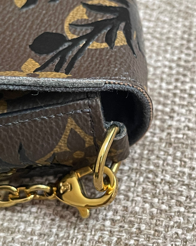 Preloved Authentic LV Félicie Pochette – Limited Edition Floral Jacquard Canvas