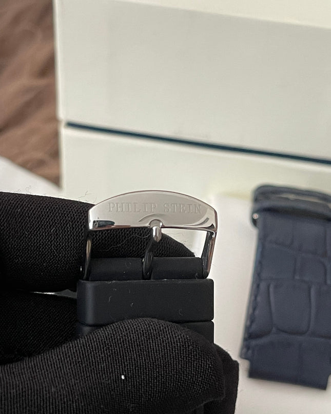 Preloved Authentic Rank A PHILIP STEIN MEN'S SIGNATURE MULTIFUNCTION QUARTZ WATCH w/extra strap