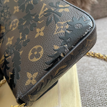 Preloved Authentic LV Félicie Pochette – Limited Edition Floral Jacquard Canvas