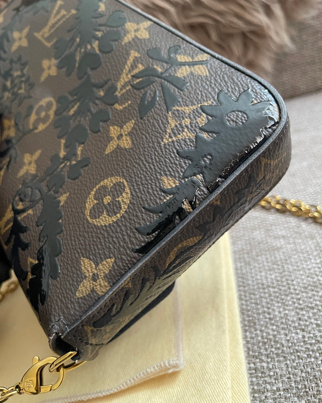 Preloved Authentic LV Félicie Pochette – Limited Edition Floral Jacquard Canvas