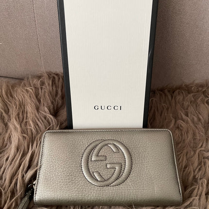 Preloved Authentic Rank A- Gucci Soho Zip-Around Wallet