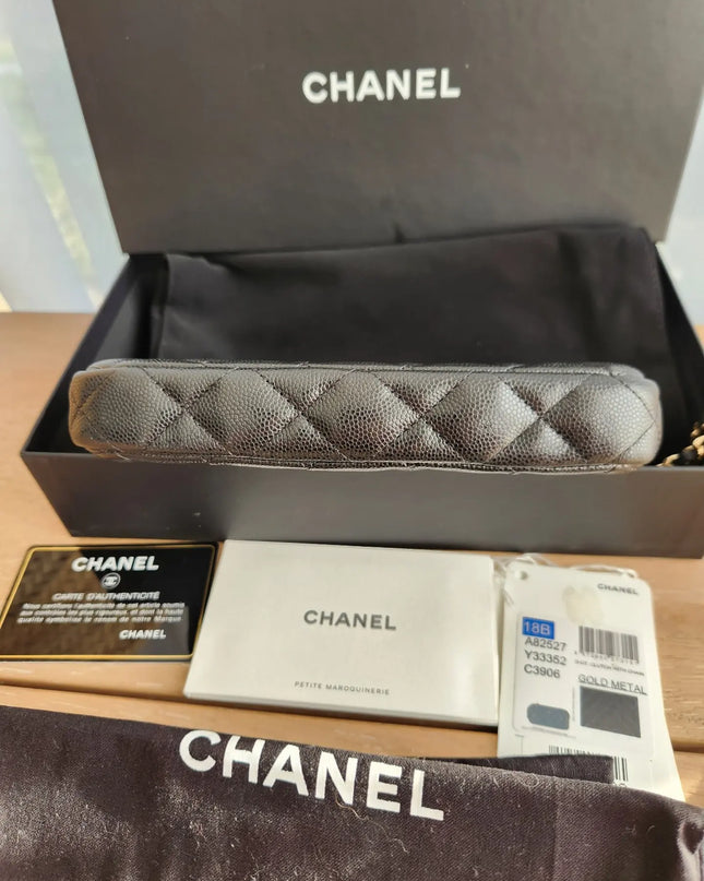 Preloved Authentic Chanel Wallet on Chain Crossbody Black Caviar