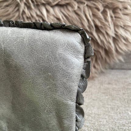 Preloved Autehntic Miu Miu Ruffle Crossbody Bag – Taupe